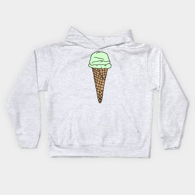 pistachio ice cream Kids Hoodie by smileyfriend